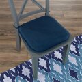 Daphnes Dinnette 16 x 16.25 in. Square Memory Foam Chair Cushion - Navy DA3251466